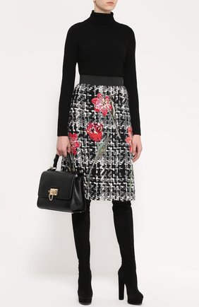 Женская сумка monica с тиснением под игуану DOLCE & GABBANA черная цвета, арт. 0116/BB5826/A1095 купить в ЦУМ | Фото №2 Сумка Monica с тиснением под игуану Dolce & Gabbana черная цвета | Фото №2