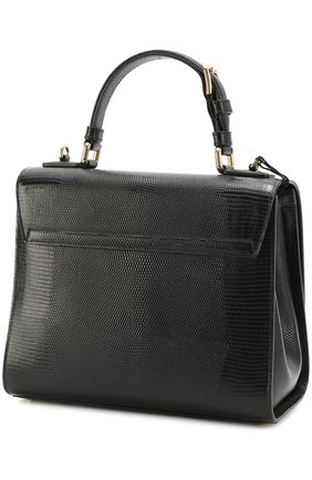 Женская сумка monica с тиснением под игуану DOLCE & GABBANA черная цвета, арт. 0116/BB5826/A1095 купить в ЦУМ | Фото №3 Сумка Monica с тиснением под игуану Dolce & Gabbana черная цвета | Фото №3