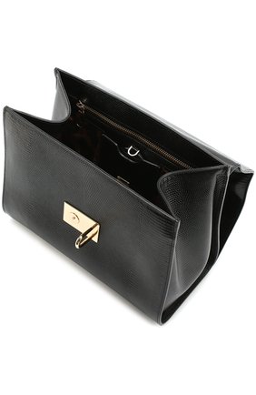 Женская сумка monica с тиснением под игуану DOLCE & GABBANA черная цвета, арт. 0116/BB5826/A1095 купить в ЦУМ | Фото №4 Сумка Monica с тиснением под игуану Dolce & Gabbana черная цвета | Фото №4