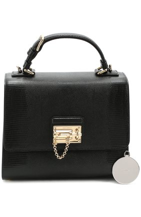 Женская сумка monica с тиснением под игуану DOLCE & GABBANA черная цвета, арт. 0116/BB5826/A1095 купить в ЦУМ | Фото №6 Сумка Monica с тиснением под игуану Dolce & Gabbana черная цвета | Фото №6