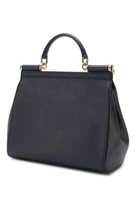 Женская сумка sicily medium new DOLCE & GABBANA темно-синяя цвета, арт. 0116/BB6235/A1001 купить в ЦУМ | Фото №3 Сумка Sicily medium new Dolce & Gabbana темно-синяя цвета | Фото №3