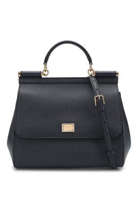 Женская сумка sicily medium new DOLCE & GABBANA темно-синяя цвета, арт. 0116/BB6235/A1001 купить в ЦУМ | Фото №6 Сумка Sicily medium new Dolce & Gabbana темно-синяя цвета | Фото №6