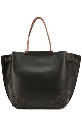 Женская сумка-шоппер wave medium TOD’S черная цвета, арт. XBWAMRA3301T0P купить в ЦУМ | Фото №1 Сумка-шоппер Wave medium Tod’s черная цвета | Фото №1