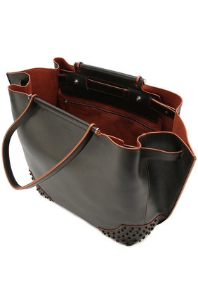 Женская сумка-шоппер wave medium TOD’S черная цвета, арт. XBWAMRA3301T0P купить в ЦУМ | Фото №4 Сумка-шоппер Wave medium Tod’s черная цвета | Фото №4