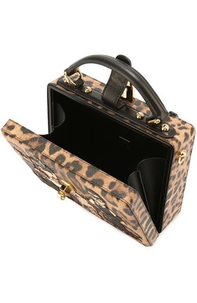 Женская сумка dolce box с аппликацией dg family DOLCE & GABBANA леопардовая цвета, арт. 0116/BB5970/AB516 купить в ЦУМ | Фото №4 Сумка Dolce Box с аппликацией DG Family Dolce & Gabbana леопардовая цвета | Фото №4