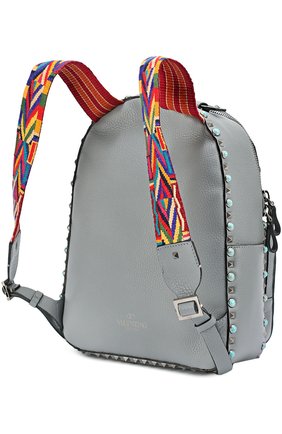 Кожаный рюкзак Rockstud Rolling с вышитым ремнем | Фото №3 Кожаный рюкзак Rockstud Rolling с вышитым ремнем | Фото №3