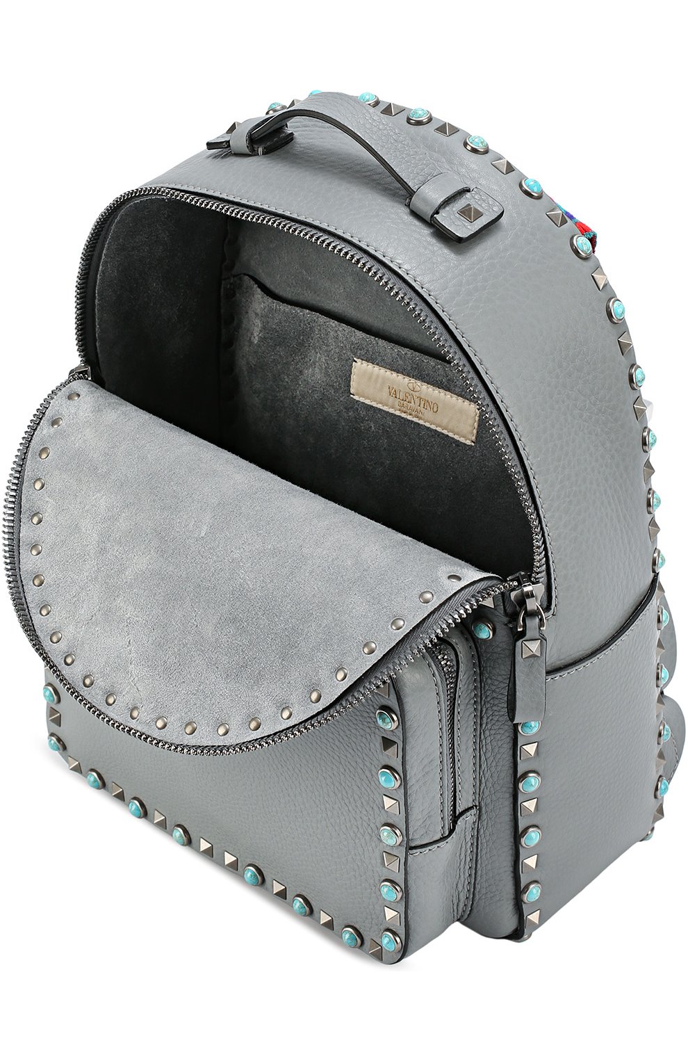Кожаный рюкзак Rockstud Rolling с вышитым ремнем | Фото №4 Кожаный рюкзак Rockstud Rolling с вышитым ремнем | Фото №4