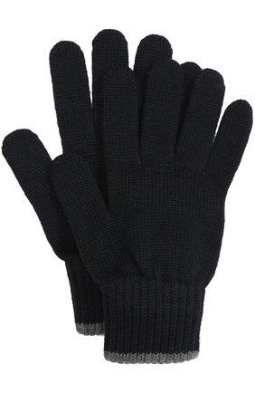 Детские перчатки из шерсти DOLCE & GABBANA темно-синего цвета, арт. 0131/LB1A12/LK5C0 | Фото 1 (Статус проверки: Проверено, Проверена категория; Материал: Шерсть, Текстиль)