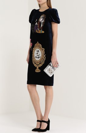 Клатч Dolce Box с отделкой стразами Dolce & Gabbana, серебряного цвета, арт. 0116/BB6102/AD522 в ЦУМ | Фото №2 Клатч Dolce Box с отделкой стразами Dolce & Gabbana серебряного цвета | Фото №2