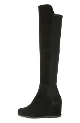 Женские черные замшевые сапоги на танкетке Stuart Weitzman, арт. M0RE/SUEDE купить в ЦУМ | Фото №1 Замшевые сапоги на танкетке Stuart Weitzman черные | Фото №1