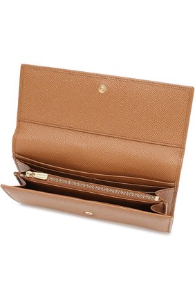 Кожаный кошелек с тиснением Dauphine Dolce & Gabbana, бежевого цвета, арт. 0116/BI0087/A1001 в ЦУМ | Фото №3 Кожаный кошелек с тиснением Dauphine Dolce & Gabbana бежевого цвета | Фото №3