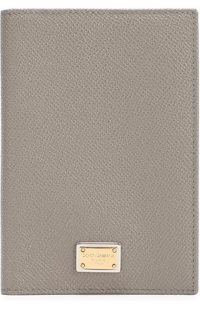 Кожаная обложка для документов Dolce & Gabbana, серого цвета, арт. 0116/BI1713/A1001 в ЦУМ | Фото №1 Кожаная обложка для документов Dolce & Gabbana серого цвета | Фото №1