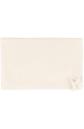 Детского одеяло из кашемира BABY T белого цвета, арт. 16AIC882C0 | Фото 1 (Материал: Шерсть, Кашемир, Текстиль; Статус проверки: Проверена категория)