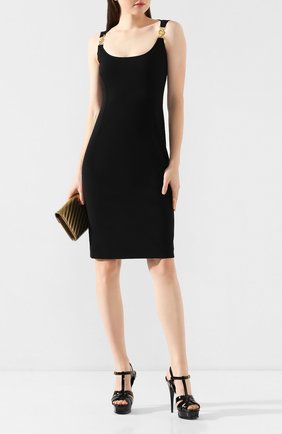 Женские кожаные босоножки tribute SAINT LAURENT черного цвета по цене 55600 руб., арт. 315487/B8I00 | Фото 2 Женские кожаные босоножки tribute SAINT LAURENT черного цвета, арт. 315487/B8I00 | Фото 2