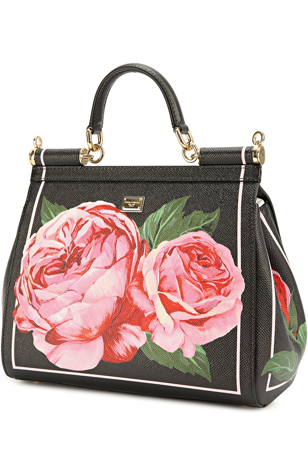Женская сумка sicily medium с принтом DOLCE & GABBANA розовая цвета, арт. 0116/BB6002/AC826 купить в ЦУМ | Фото №3 Сумка Sicily medium с принтом Dolce & Gabbana розовая цвета | Фото №3