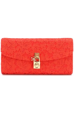 Клатч Dolce с отделкой кружевом Dolce & Gabbana, красного цвета, арт. 0116/BB6197/AD435 в ЦУМ | Фото №1 Клатч Dolce с отделкой кружевом Dolce & Gabbana красного цвета | Фото №1