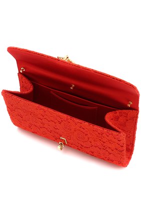Клатч Dolce с отделкой кружевом Dolce & Gabbana, красного цвета, арт. 0116/BB6197/AD435 в ЦУМ | Фото №4 Клатч Dolce с отделкой кружевом Dolce & Gabbana красного цвета | Фото №4