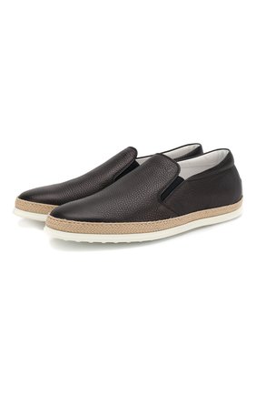 Мужские кожаные слипоны TOD’S темно-синего цвета по цене 34450 руб., арт. XXM0TV0K900NLK | Фото 1 Мужские кожаные слипоны TOD’S темно-синего цвета, арт. XXM0TV0K900NLK | Фото 1