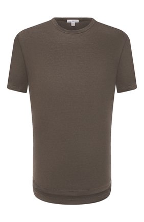 Мужская хлопковая футболка JAMES PERSE хаки цвета, арт. MKJ3360 | Фото 1 (Материал внешний: Хлопок; Рукава: Короткие; Длина (для топов): Стандартные)