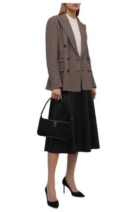 Женская замшевые туфли romy 85 JIMMY CHOO черного цвета по цене 42800 руб., арт. R0MY 85/SUE | Фото 2 Женская замшевые туфли romy 85 JIMMY CHOO черного цвета, арт. R0MY 85/SUE | Фото 2
