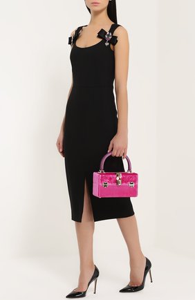 Сумка Dolce Box с отделкой бархатом Dolce & Gabbana, фуксия цвета, арт. 0116/BB6238/A8I69 в ЦУМ | Фото №2 Сумка Dolce Box с отделкой бархатом Dolce & Gabbana фуксия цвета | Фото №2