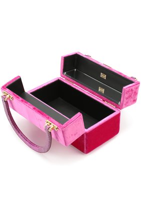 Сумка Dolce Box с отделкой бархатом Dolce & Gabbana, фуксия цвета, арт. 0116/BB6238/A8I69 в ЦУМ | Фото №4 Сумка Dolce Box с отделкой бархатом Dolce & Gabbana фуксия цвета | Фото №4