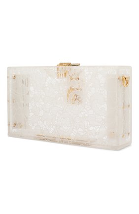 Клатч Dolce Box с кружевом Dolce & Gabbana, белого цвета, арт. 0116/BB6232/AD762 в ЦУМ | Фото №3 Клатч Dolce Box с кружевом Dolce & Gabbana белого цвета | Фото №3