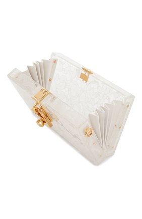Клатч Dolce Box с кружевом Dolce & Gabbana, белого цвета, арт. 0116/BB6232/AD762 в ЦУМ | Фото №4 Клатч Dolce Box с кружевом Dolce & Gabbana белого цвета | Фото №4