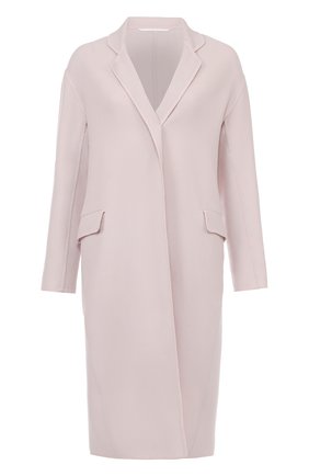 Женское шерстяное пальто прямого кроя с карманами KITON светло-розового цвета, арт. D43620D/9M81 | Фото 1 (Материал внешний: Шерсть; Рукава: Длинные; Статус проверки: Проверено, Проверена категория; 1-2-бортные: Однобортные; Длина (верхняя одежда): Длинные)