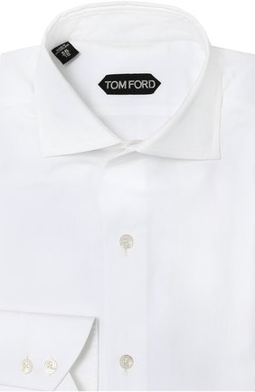 Мужская хлопковая сорочка с воротником акула TOM FORD белого цвета по цене 36700 руб., арт. 6FT00094S3AX | Фото 1 Мужская хлопковая сорочка с воротником акула TOM FORD белого цвета, арт. 6FT00094S3AX | Фото 1