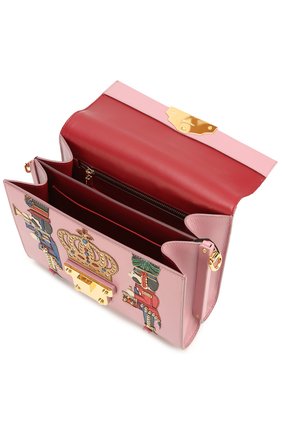 Сумка Lucia с аппликациями и отделкой стразами Dolce & Gabbana, розового цвета, арт. 0116/BB6215/AC836 в ЦУМ | Фото №4 Сумка Lucia с аппликациями и отделкой стразами Dolce & Gabbana розового цвета | Фото №4