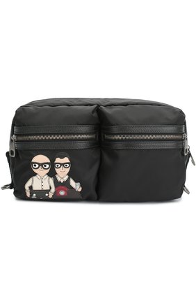 Мужская черная поясная сумка vulcano с аппликацией dg family из натуральной кожи Dolce & Gabbana, арт. 0115/BM1326/AD813 купить в ЦУМ | Фото №1 Поясная сумка Vulcano с аппликацией DG Family из натуральной кожи Dolce & Gabbana черная | Фото №1