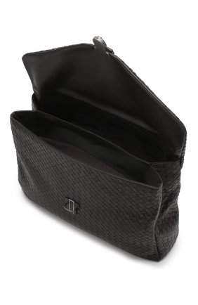 Мужской темно-коричневый кожаный портфель с плетением intrecciato Bottega Veneta, арт. 122139/V4651 купить в ЦУМ | Фото №4 Кожаный портфель с плетением Intrecciato Bottega Veneta темно-коричневый | Фото №4