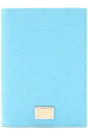 Кожаная обложка для документов Dolce & Gabbana, голубого цвета, арт. 0116/BI2215/A1001 в ЦУМ | Фото №1 Кожаная обложка для документов Dolce & Gabbana голубого цвета | Фото №1