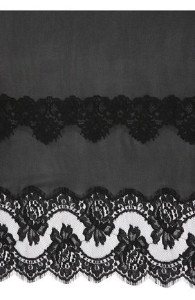 Женский черный шелковый шарф с кружевом Dolce & Gabbana, арт. 0136/FS166A/G7IGZ купить в ЦУМ | Фото №2 Шелковый шарф с кружевом Dolce & Gabbana черный | Фото №2