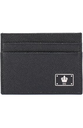 Кожаный футляр для кредитных карт Dolce & Gabbana, черного цвета, арт. 0115/BP0330/AC967 в ЦУМ | Фото №1 Кожаный футляр для кредитных карт Dolce & Gabbana черного цвета | Фото №1