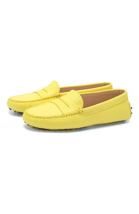 Женские кожаные мокасины gommini TOD’S желтого цвета по цене 28700 руб., арт. XXW00G000105J1 | Фото 1 Женские кожаные мокасины gommini TOD’S желтого цвета, арт. XXW00G000105J1 | Фото 1