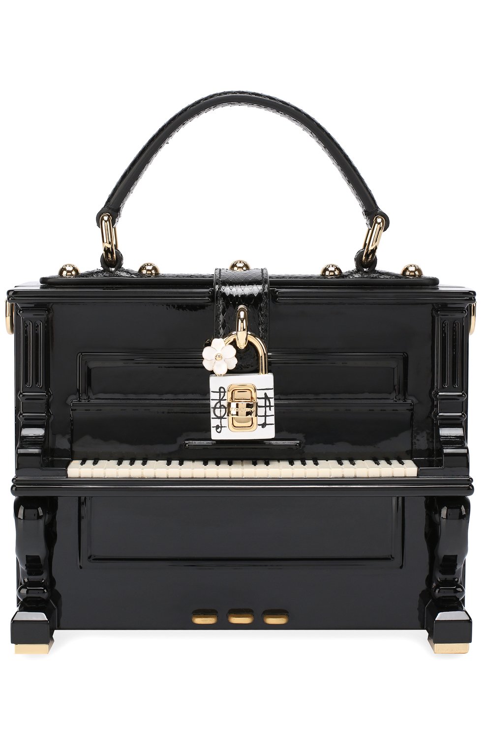 Сумка Dolce Box Piano с отделкой из кожи змеи | Фото №1