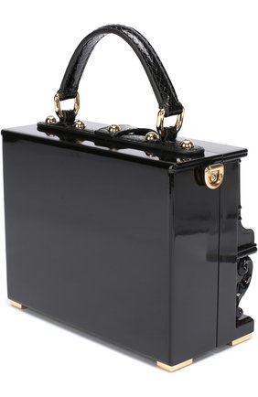 Сумка Dolce Box Piano с отделкой из кожи змеи Dolce & Gabbana, черного цвета, арт. 0116/BB5970/A8I36 в ЦУМ | Фото №3 Сумка Dolce Box Piano с отделкой из кожи змеи Dolce & Gabbana черного цвета | Фото №3