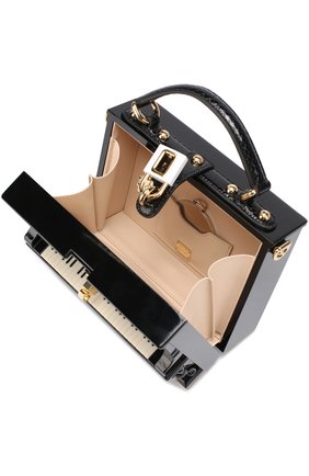 Сумка Dolce Box Piano с отделкой из кожи змеи Dolce & Gabbana, черного цвета, арт. 0116/BB5970/A8I36 в ЦУМ | Фото №4 Сумка Dolce Box Piano с отделкой из кожи змеи Dolce & Gabbana черного цвета | Фото №4