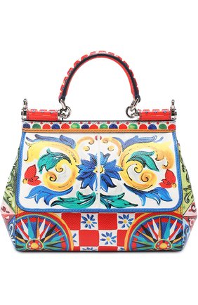 Женская сумка sicily small с принтом DOLCE & GABBANA разноцветная цвета, арт. 0116/BB6003/AC597 купить в ЦУМ | Фото №1 Сумка Sicily small с принтом Dolce & Gabbana разноцветная цвета | Фото №1