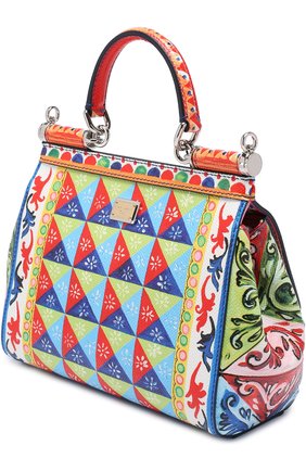 Женская сумка sicily small с принтом DOLCE & GABBANA разноцветная цвета, арт. 0116/BB6003/AC597 купить в ЦУМ | Фото №3 Сумка Sicily small с принтом Dolce & Gabbana разноцветная цвета | Фото №3