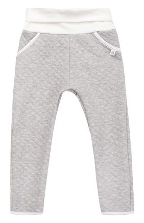 Детские брюки джерси с контрастным поясом SANETTA серого цвета, арт. 901437 | Фото 1 (Статус проверки: Проверена категория; Кросс-КТ НВ: Брюки)