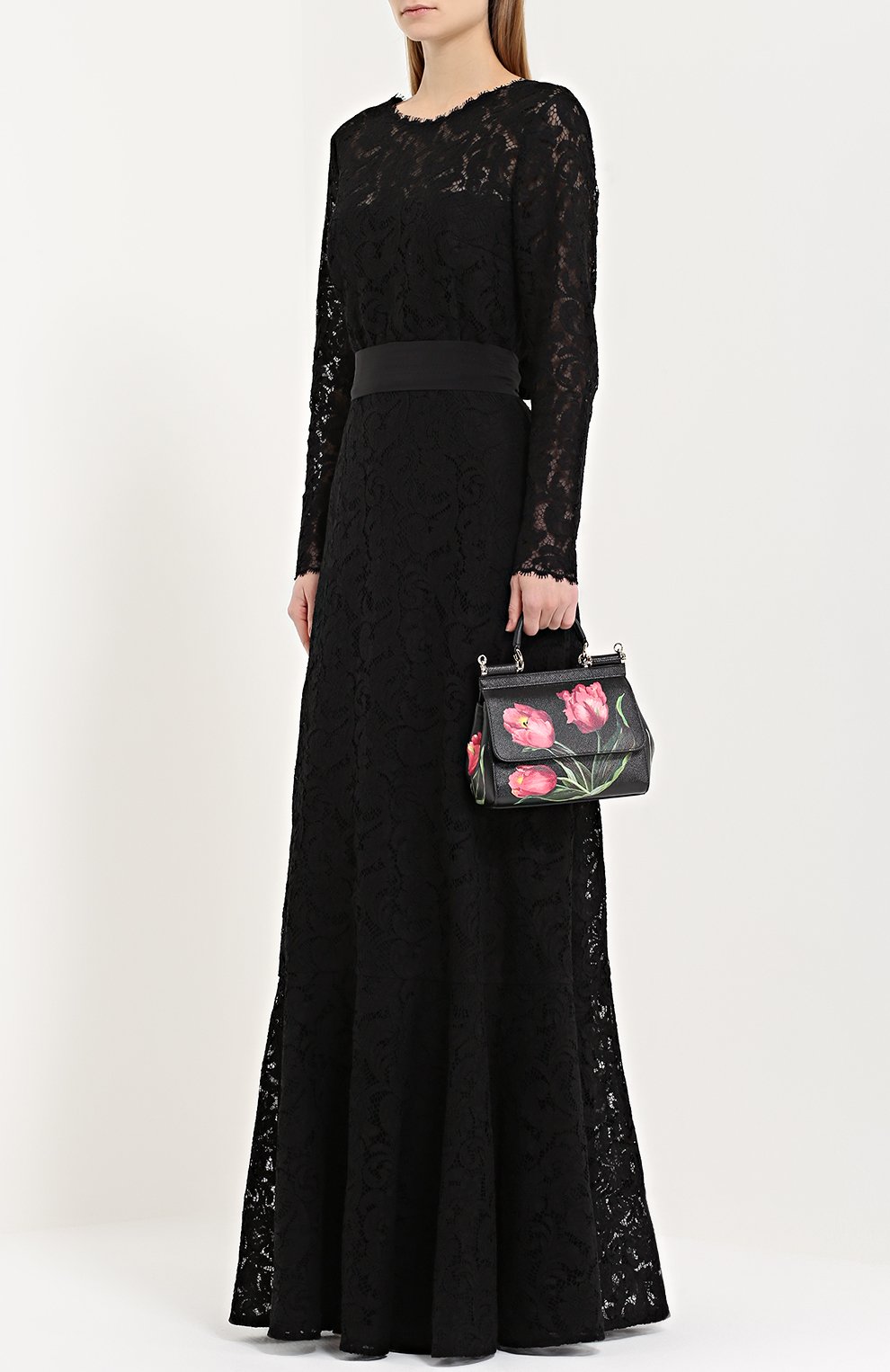 Женская сумка sicily small с принтом DOLCE & GABBANA черная цвета, арт. 0116/BB6003/AC685 купить в ЦУМ | Фото №2 Сумка Sicily small с принтом Dolce & Gabbana черная цвета | Фото №2
