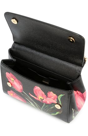Женская сумка sicily small с принтом DOLCE & GABBANA черная цвета, арт. 0116/BB6003/AC685 купить в ЦУМ | Фото №4 Сумка Sicily small с принтом Dolce & Gabbana черная цвета | Фото №4