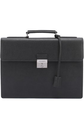 Мужской черный кожаный портфель ufficio с замком Dolce & Gabbana, арт. 0115/BM1101/AC462 купить в ЦУМ | Фото №1 Кожаный портфель Ufficio с замком Dolce & Gabbana черный | Фото №1