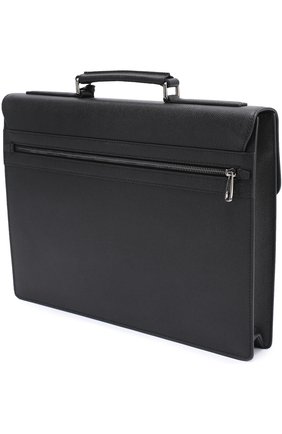 Мужской черный кожаный портфель ufficio с замком Dolce & Gabbana, арт. 0115/BM1101/AC462 купить в ЦУМ | Фото №3 Кожаный портфель Ufficio с замком Dolce & Gabbana черный | Фото №3