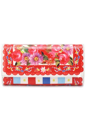 Кошелек из кожи с принтом Dolce & Gabbana, красного цвета, арт. 0116/BI0087/AC597 в ЦУМ | Фото №1 Кошелек из кожи с принтом Dolce & Gabbana красного цвета | Фото №1
