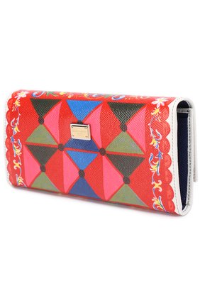 Кошелек из кожи с принтом Dolce & Gabbana, красного цвета, арт. 0116/BI0087/AC597 в ЦУМ | Фото №2 Кошелек из кожи с принтом Dolce & Gabbana красного цвета | Фото №2