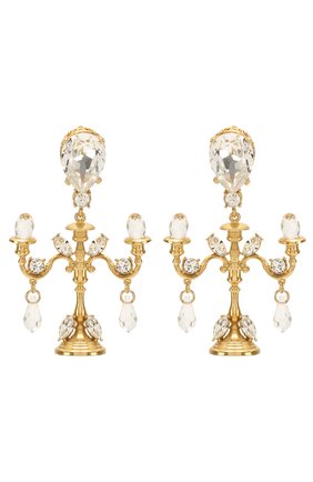 Женские золотые серьги-клипсы с кристаллами swarovski Dolce & Gabbana, арт. 0136/WEI8X2/W0001 купить в ЦУМ | Фото №1 Серьги-клипсы с кристаллами Swarovski Dolce & Gabbana золотые | Фото №1